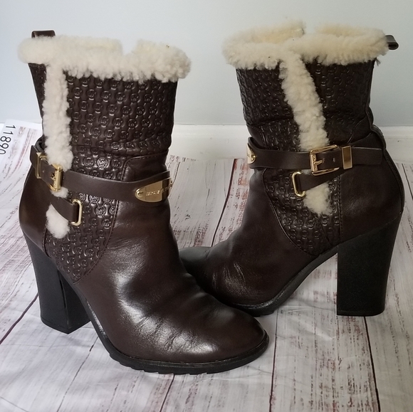 MICHAEL Michael Kors Leather Heeled Boots - Picture 14 of 16